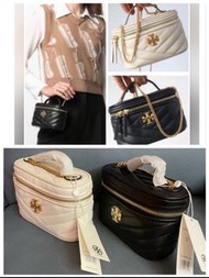 ✅有開箱片✅現貨 ❤️全場最平特價⭐️ (黑色/白色)  17/11/7cm🤍🖤Tory Burch Kira Chevron Camera bag Vanity case crossbody box