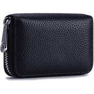 Pemegang Kad Kredit EASTNIGHTS RFID Dompet Kad Kredit Kulit Tulen dengan Zip