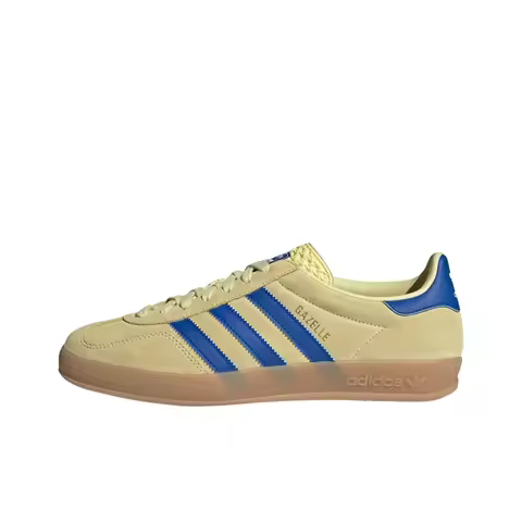 Adidas Originals GAZELLE INDOOR Low top Skateboard Shoes Unisex Yellow Blue JH5406
