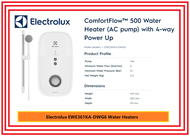 [8 AUGUST SALE] Electrolux EWE361KA-DWG6 Water Heaters (ComfortFlow™ 500 Water Heater (AC pump) with