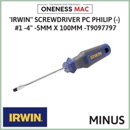 'IRWIN'' SCREWDRIVER PC PHILIP (-) #1 -4'' -5MM X 100MM -T9097797
