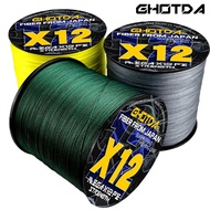 STOCK IN PERAK GHOTDA X12 Carp  300M 500M 1000M 100M 12 Strands Braided Japan Smooth Tackle Line Fis