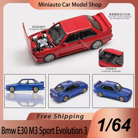 New In Stock Mortal 1:64 Bmw E30 M3 Sport Evolution 3 Alloy Miniature Diecast Model Bmw E30 M3 Wagon