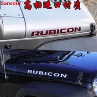 2pcs Sport Engine Hood Fender Side "Rubicon" character Sticker Decal Vinyl for Jeep Wrangler Unlimit
