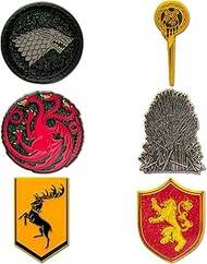 Game of Thrones Mystery Enamel Pin Blind Box Series, Iron Throne, Targaryen Sigil, Hand of the King,