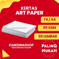 50 Sheets of Gramasi Art Paper 85 Gsm F4 & A4 Glossy Artpaper for Envelopes Angpau Eid Brochure Cale