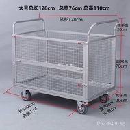 Handling Cart Logistics Storage Enclosure Trailer Fence Hand Pull Cart Warehouse Cargo Flatbed Cart 