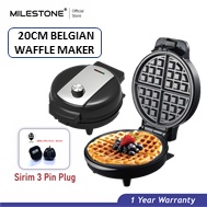 20cm Belgiam Waffle Maker, 1000W Classic Waffle Temperature control Maker Non-Stick Plates,