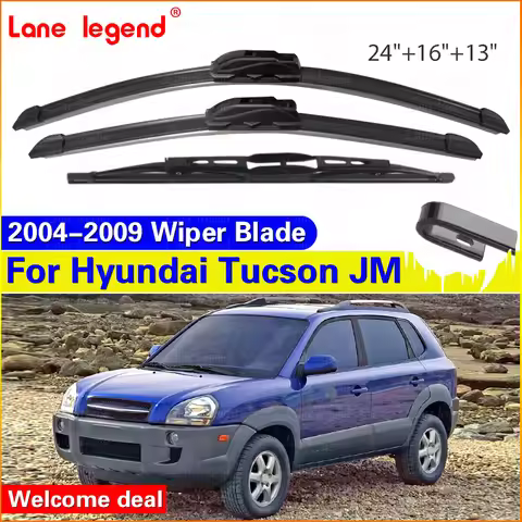 3Pcs Front Rear Windshield Windscreen Wiper Blades Set For Hyundai Tucson JM 2004 2005 2006 2007 200
