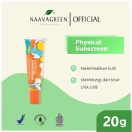 NAAVAGREEN Physical Sunscreen - Melembabkan kulit kering dan melindungi dari sinar UVA UVB