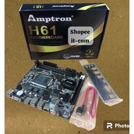 Motherboard Amptorn H61 m.2 Nvme LGA 1155 Processor Support Gen 2-3