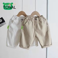TONAL ชุดไทยเด็กผู้ชาย 2024 กางเกงขาสั้นเด็กชายสไตล์ใหม่ผ้าฝ้ายฤดูร้อน Workwear กางเกงขาสั้นเด็ก Workwear กางเกงขาสั้นห้าส่วน