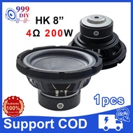 Pembesar Suara 999DIY HK 4Ω 200W 8inch Subwoofer Speaker 8inch BASS Car Speaker Subwoofer 8 inches
