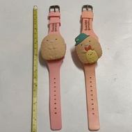 日本角落生物 炸豬排造型翻蓋式電子手錶（單售）兩款可選@c838