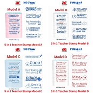 AE Auto Ink TEACHER STAMP 5 IN 1/TEACHER REVIEW STAMP