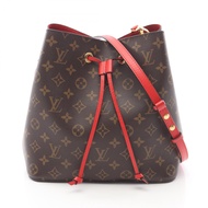 【二手】LOUIS VUITTONNeoNoe M44021 肩背包，罌粟紅，PVC塗層帆布，皮革，NeoNoe MM，女士，二手