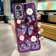 Xiaomi Redmi Note 11 Pro +Plus Note 11S 5G note11T Note 10 Pro Stylish Casing Crystal Candy Case Lens Protection Case Butterfly Little Daisy Flower Phone Cover