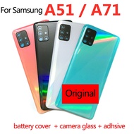 Original for Samsung Galaxy A51 A515 A71 A715Phone Housing Case Battery Back Cover Rear Door Cover P