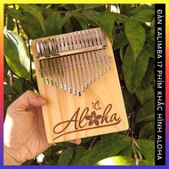 Đàn kalimba Aloha 17 phím QUYNHLEMO Kalimba giá rẻ tặng túi thổ cẩm