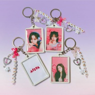Keychain aespa beads custom photo member kpop (karina winter giselle ningning) cute