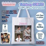 TOTEBAG CORTIS JAMES KPOP I TAS TOTEBAG WHITE CANVAS JAMES CORTIS KPOP [READY] KPOP GIFT | FANKIT