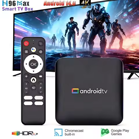 2026 H96 MAX Amlogic S905L3 Androidtv 14.0 TV Box 4K Video Decording 2.4G/5G WiFi BT4.0 Google Voice