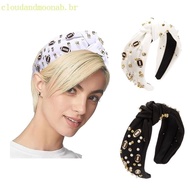 Clothing Football Headband Rhinestone Jewelry Twisted Long Pearl Headband