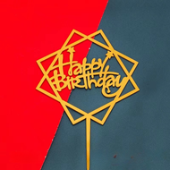 TIMECAFE ป้ายปักเค้ก 10 ชิ้น/เซต Happy Birthday อุปกรณ์ตกแต่งเค้ก