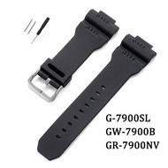 Silicone Watch Band for Casio G-SHOCK G-7900SL GW-7900B GR-7900NV Rubber Watch Strap for Electronic 