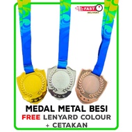 Metal medal  Hanging Medal Berat Besi with FREE ribbon + Printing Ready Stock]