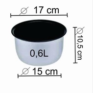 ALUMINIUM PAN 0,6 Liter - Panci Teflon Rice Cooker Miyako 0.6 L