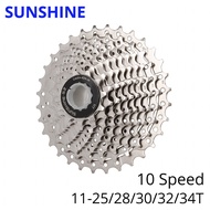 【YF】 Sunshine Road Bike Cassete 10v 11/30 Steel 10 Speed Cassette Roadbike 34T 28T HG K7 for Shimano Ultegra 6700 5700 4700 Sram