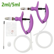 1 Pc 2ml / 5ml Animal Continuous Syringe Veterinary Injection Catheter Chicken Feeding Vaccine Devic