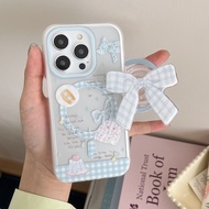 For iphone Case 17 Pro Max 16 Pro Max 15 Pro Max 14 Pro Max 2-in-1- Bow Cake phone case