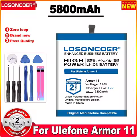 5800mAh For Ulefone Armor 11 Battery Phone For Ulefone Armor 11 6.1inch Android 10 5G Smartphone