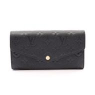 [二手] 路易威登LOUIS VUITTON雙折長皮夾 Portefeuille Sarah Monogram Empreinte Noir M82257 黑色皮革 Portefeuille Sara