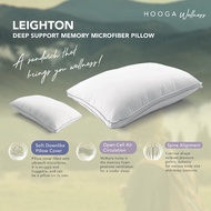 Hooga Wellness LEIGHTON Deep Support Memory Foam Microfibre Pillow | Neck Support | Anti Dust Mite P