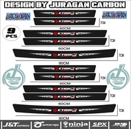 SILL PLATE KARBON 3D MOBIL ETIOS GR STICKER CARBON 3D PIJAKAN BUMPER BAGASI MOBIL TOYOTA ETIOS