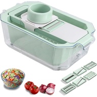 GEHEN Kitchen Pro-Series 9-in-1, 6 Blade Vegetable Chopper, Mandoline Slicer, Food Chopper with Cont