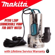 Makita PF1110 Submersible Pump for Dirty Water 1.5HP 40mm (1-9/16″) 1,100W ( Stainless Body ) [GIGAT