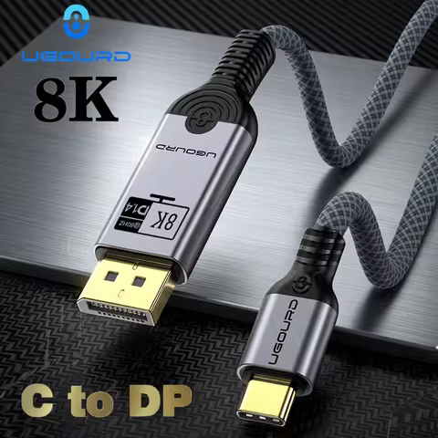 Thunderbolt 3/4 USB-C to DP Cable 8K Type C to Displayport Cord 4K144HZ DP1.4 Cable Adapter for Macb