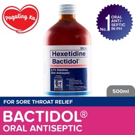 Bactidol Oral Antiseptic Gargle Mouthwash 500ml for Sore Throat Itchy Throat