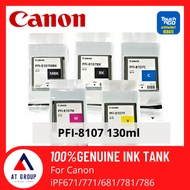 Canon Original PFI-8107 MBK, BK, C, M, Y Ink Cartridge (130ml)/Plotter Ink, iPF671,iPF771,iPF681,iPF