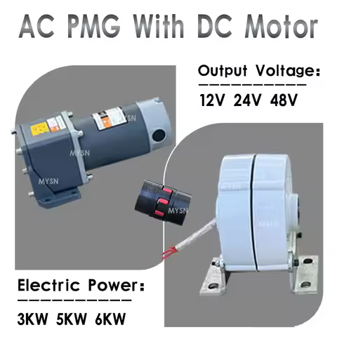 2KW 3KW 5KW 6KW 7KW Permanent Magnetic Generator 12V 24V 48V Free Energy Generator Set With DC Motor
