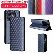 Flip Leather Phone Case For ZTE Blade A75 A73 A 75 A 73 BladeA75 BladeA73 ZTEBladeA75 ZTEBladeA73 4G