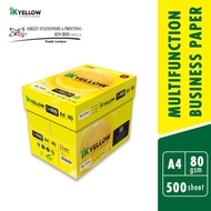 IK Yellow 500s 80gsm A4 Paper 1 Carton Box (5 Reams) (500 sheets/ream)