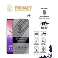 Tempered Glass Anti Static Spy Diamond Privacy Oppo A35 A55 A36 A56 A56s A76 A96 A57 A57s A77 A77s A