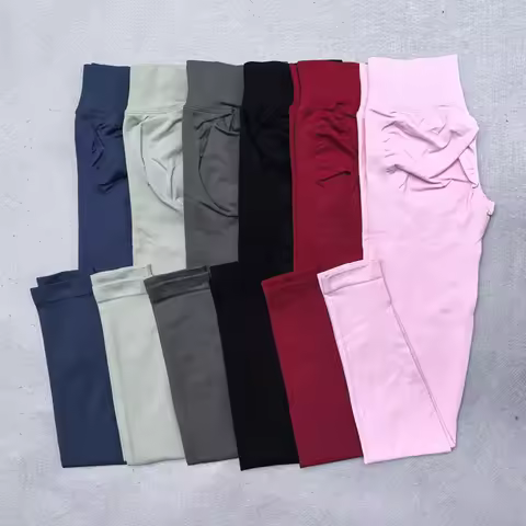 Seamless Yoga Legging for Women Scrunch Butt Lifting Gym Legging Workout Yoga Pants Low Ribbed Waist