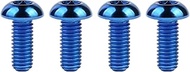 Wanyifa 4Pcs Titanium M5 x 12mm Holder Torx Head Bolt Screw for Bicycle Water Bottle Cage (Blue)