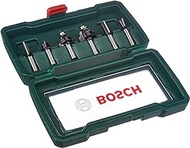 Bosch 2607019463 Routing Drill Bit Set of Cemented Carbide 8mm 6 Pcs